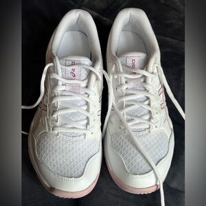 ASICS GEL ROCKET 11, Women's White and Light Pink Sneakers
